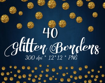 Gold Clipart Glitter Confetti Digital Gold Border Digital Gold scrapbook border Dot Сonfetti Clipart Gold Glitter overlay glitter clip art