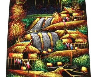 PAINTING on fabric village ISSAN, Thailand