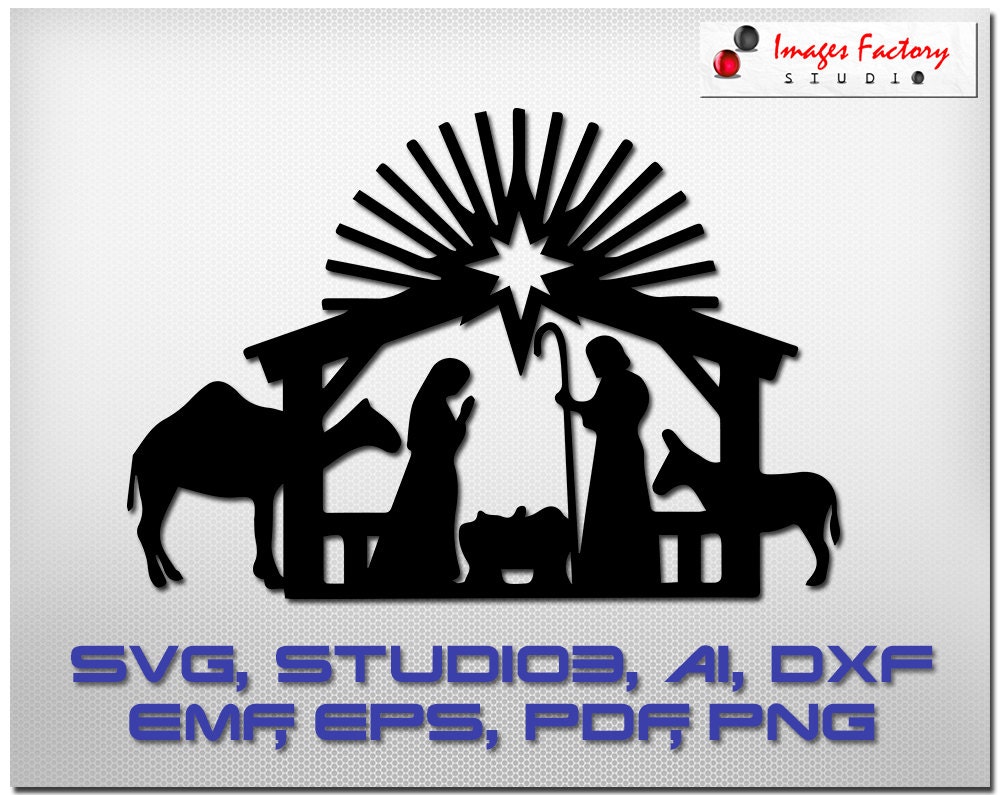Download Nativity Scene svg Jesus Mary Joseph - Cricut Design Space Silhouette Digital Cut Files Instant ...