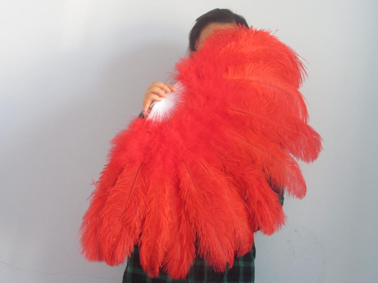 Burlesque Dance Feather Fan 1832inch Large Fan Red 4640