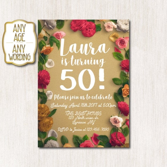 Female 50Th Birthday Invitations 10