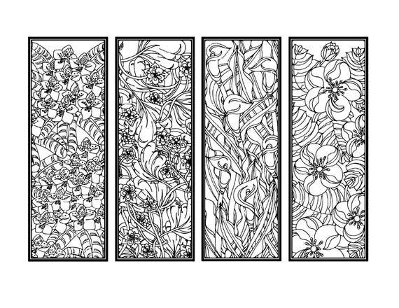 Adult Coloring Bookmark Printable Bookmark DIY Bookmarks