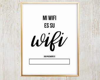WiFi Password Printable