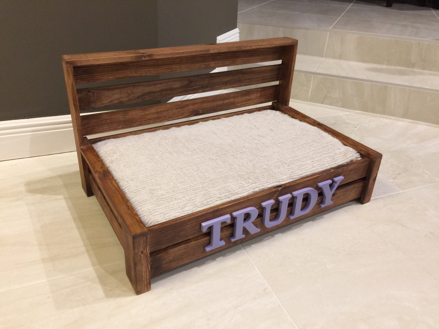 Medium Rustic Wood Dog Bed Custom Dog Bed Wooden Dog Bed