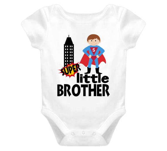 Little Brother Superhero Custom Baby, Toddler T-shirt Bodysuit, Little Brother Shirt Sibling Shirts Baby Boy Shirt Boy, Baby Shower Gift
