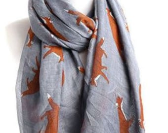 Brown Fox Wondering (in Grey)