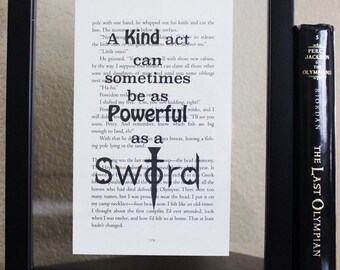 Percy Jackson • A kind Act can sometimes • Book Quote Art • Camp HalfBlood • Demigod • Olympians • Son of Poseidon • Fandom Lightning Theif