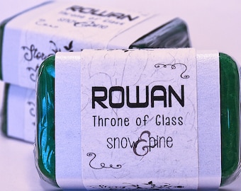 Rowan Whitethorn Throne of Glass Glycerin Soap Bar - Handmade Custom Book Character Scent - Fragrance, Shimmery Emerald Terrasen Green
