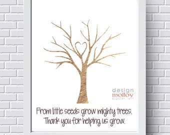 DIY Fingerprint Tree - Fingerprint Tree - Thumbprints Tree - Fingerprint Art - Printable Preschool Gift - Tree for Fingerprinting