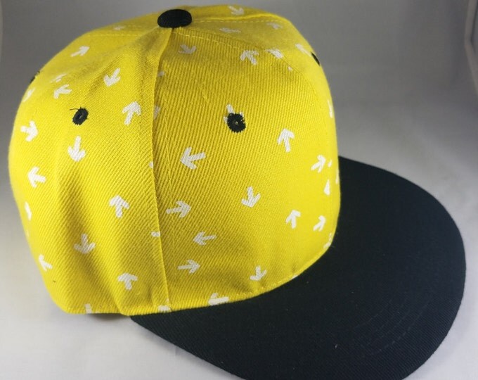 Yellow Arrow Snapback Hat