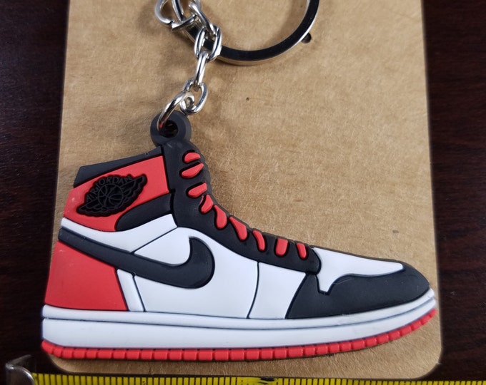 Red White Black Shoe Keychain