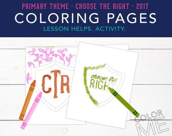 Choose the Right Primary Kids holding Shield Coloring Pages