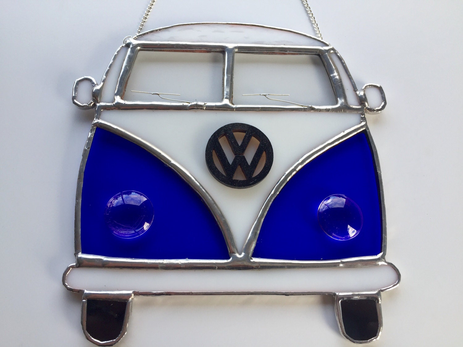 VW Campervan Retro Bus Stained Glass Suncatcher Wall Art