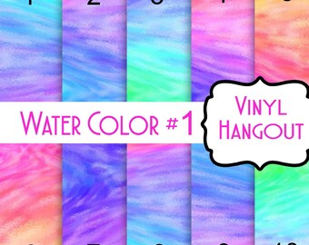 Water Color #1 12x12,Pattern Vinyl Printed Vinyl- Adhesive Sticky Craft Vinyl- HTV Vinyl and Glitter Vinyl