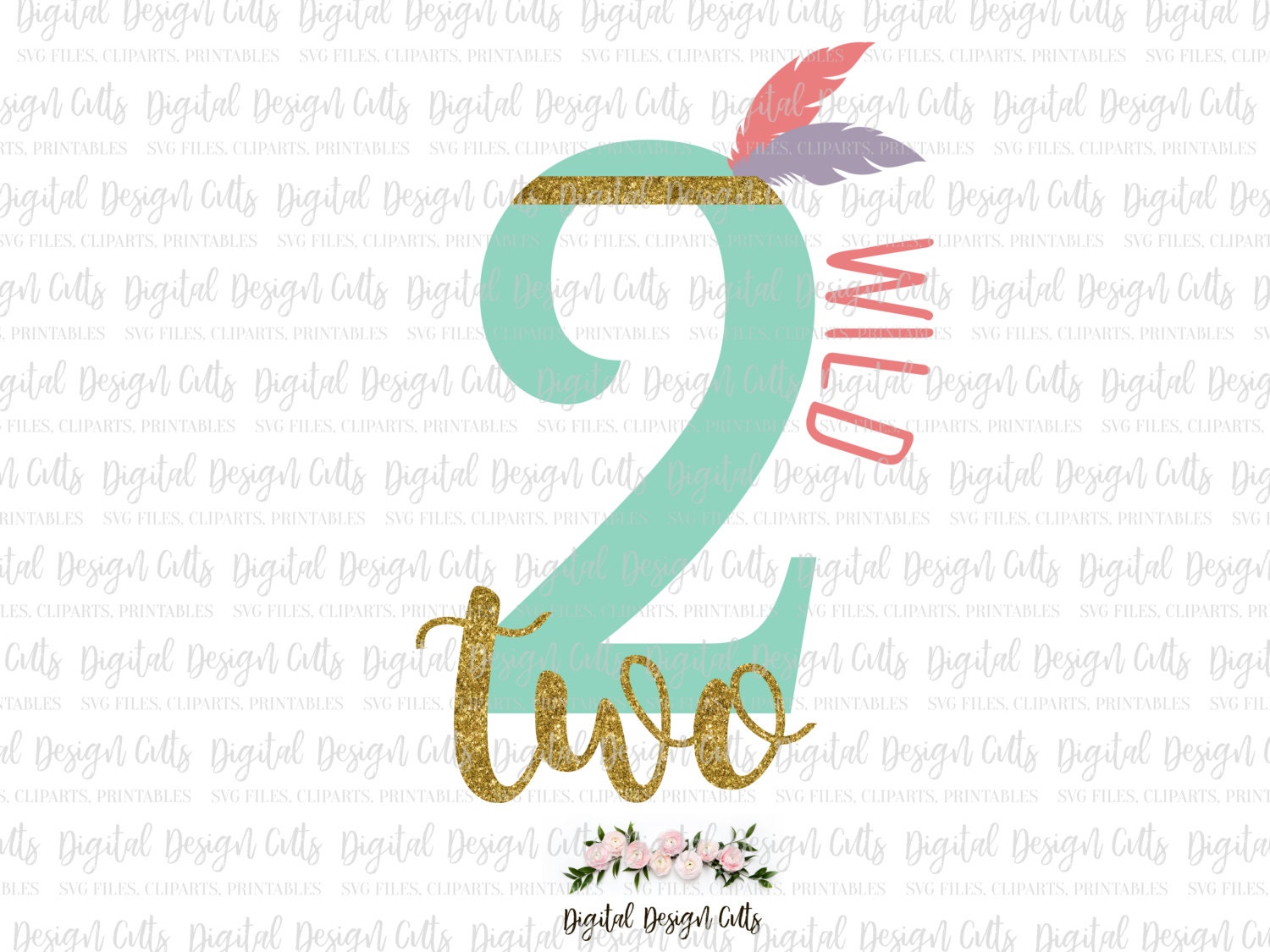 Download Two Wild SVG Two Wild Iron-on Second birthday Iron-on