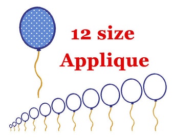 Balloon Applique Machine Embroidery. Balloon Applique Design. Machine embroidery design. Single balloon. Embroidery design. Party applique