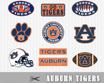 Auburn Tigers University Layered SVG PNG Cut Silhouette Studio Cameo Cricut Design Template Stencil Vinyl Decal Heat Tshirt Transfer Files