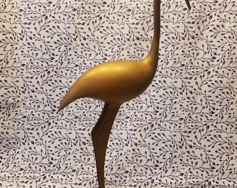 Tall brass crane Herron 12.75 inches