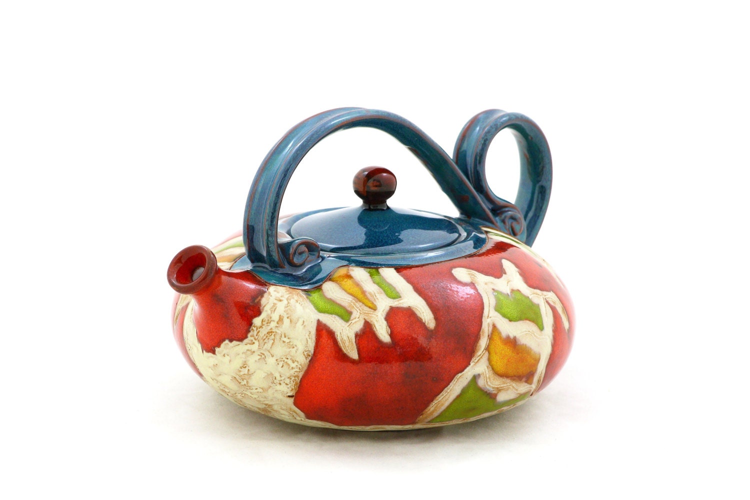 Pottery Teapot handmade Art pottery teapot Unique quirky