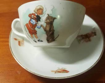 Vintage Buster Brown cup and saucer set