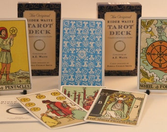 The Original Rider Waite Tarot Deck Cards and guide book- includes free satin lined velvet pouch