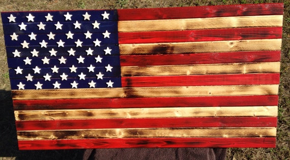 Distresed red and white flag