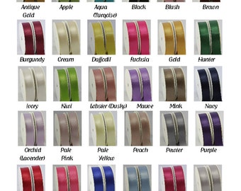 Satin ribbon excellent quality double sided woven edge 5 Metres, 4 widths 32 colours, craft ribbon, wedding, cards, crafts, giftwrap