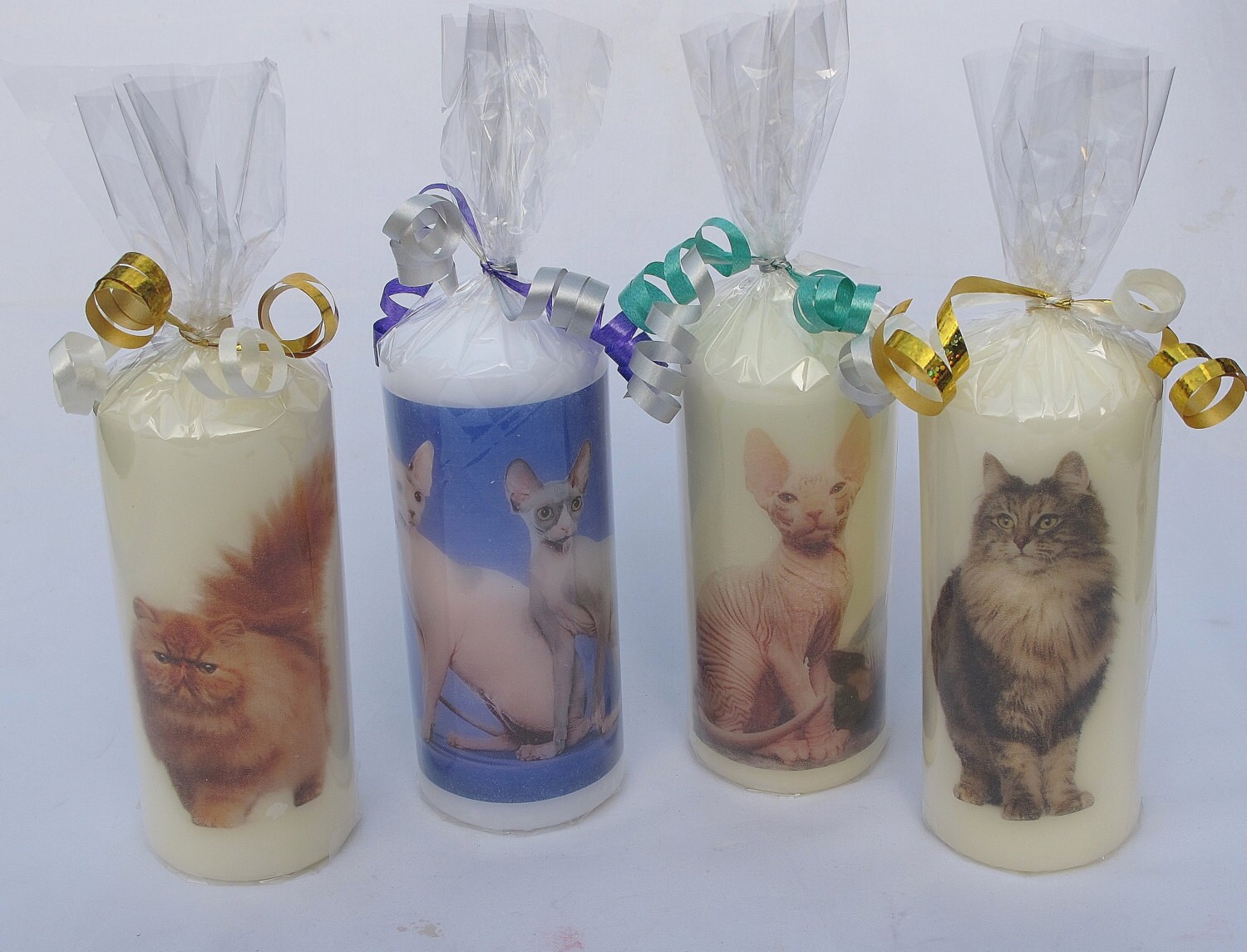 Cat Candle can be personalised for any occasion birthday
