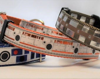 Star Wars inspired - Droids and Wookiees - Dog Collar 1" Wide