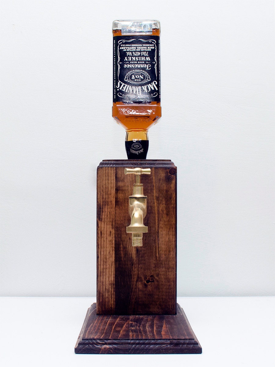 Handmade Wooden Whiskey Dispenser Liquor by SteamVintageWorks