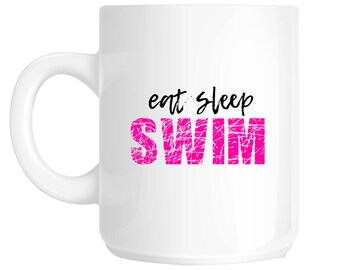 eat sleep SWIM Gift Novelty Mug - SS13/14