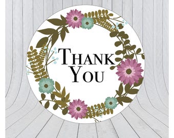 24 x Thank you stickers, thank you labels, Etsy packaging stickers, packaging stickers, packaging labels, wedding stickers, 066