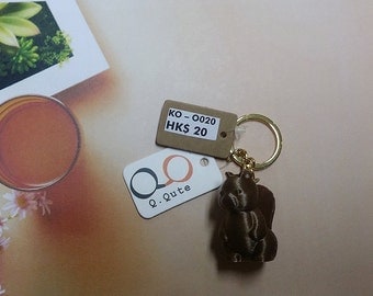 Squirrel 3D Print Keychain - Bronze