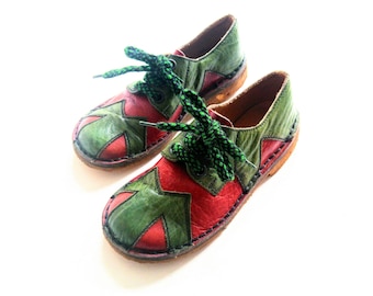 NeW old stock ShoEs size 11 boys 4-5Y reTro VinTage shoes oldschool leather hipster 29/30