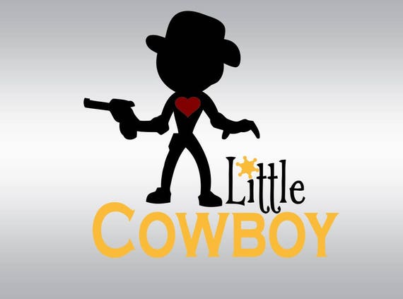 little cowboy rodeo SVG Clipart Cut Files Silhouette Cameo Svg