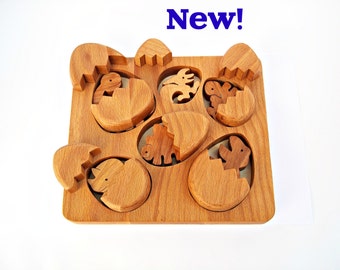 Wooden Toys For Toddlers Gift Babies Birthday Gift Toys for Kids Natural Animals Toys Dinosaurs Set in box