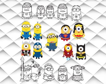 Despicable me svg,Minions svg,png,jpg,eps for Print/Silhouette Cameo/Cricut and Many More