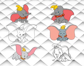 Dumbo svg,png,jpg,eps for Print/Silhouette Cameo/Cricut and Many More