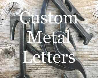 3", 4", 5" Metal Letters and Numbers - Personalize