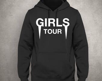 Girls Tour - Black Hoodie - White Front- Tour Merch - Yeezus - Kanye West - Free UK Delivery!