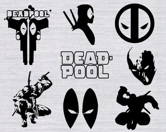 Deadpool SVG Bundle, deadpool silhouette, clipart, svg files for silhouette, cricut download, dxf, png, cut files, vinyl cutting files