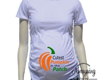 Maternity Shirts - Cutest Pumpkin in the Patch Maternity Shirt - Baby Bump T Shirts - Cute Baby Bump Shirt -Pregnancy - Pregnancy Shirts