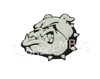 5 Sizes** Bulldog Embroidery design- 8 formats machine embroidery design - Instant Download machine embroidery pattern