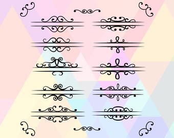 Split Frame SVG File | Split Frame File | Split Frame Dxf | Split Frame Cut File | Split Frame Cricut | Frame Eps | Invitation Frame Svg