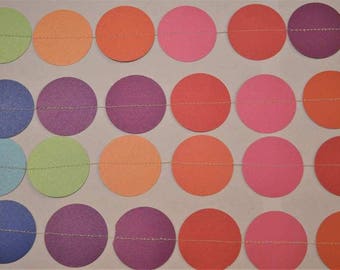 Rainbow-Color Dot Garland