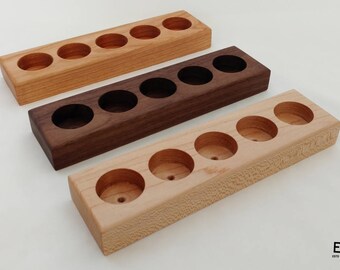 3 Essential Oil Trays - Wooden Essential Oil Holder - Small, Fits 5 Bottles Each - Essential Oil Organizer - Storage Tray For Essential Oils