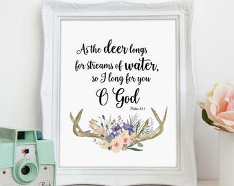 Psalm 42 1 | Etsy