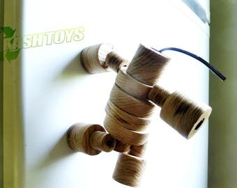 articulated loving wooden figurine