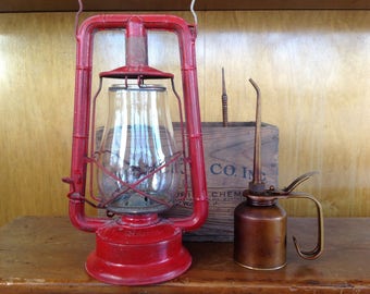 Vintage Dietz Monarch Lantern Red