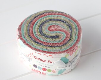 Vintage Picnic Jelly Roll by Bonnie & Camille, for Moda Fabrics